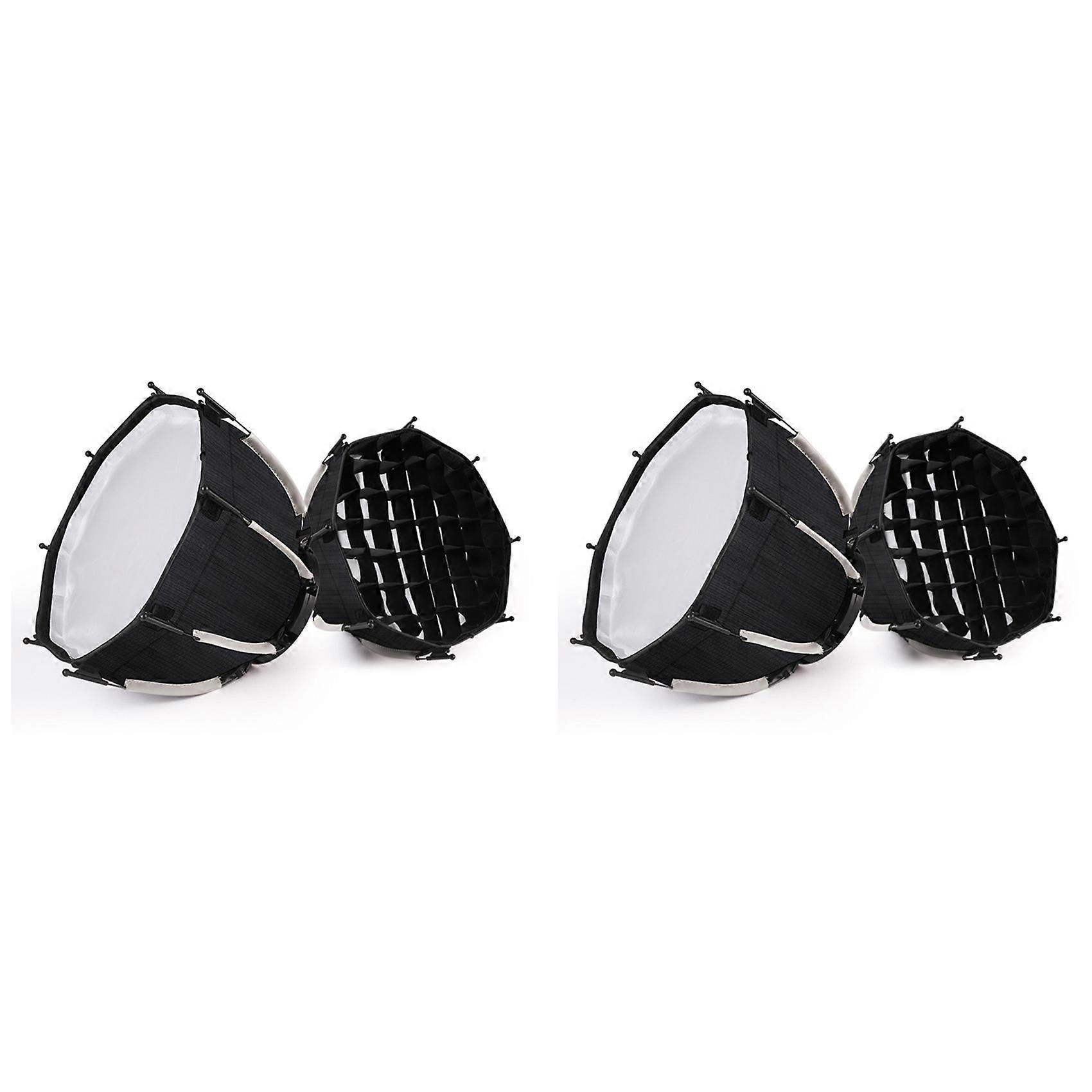 2pcs 30cm Octagonal Softbox Mini Bowens Mount Quick Release Honeycomb Grid Softbox for ZU60 or M60 COB Fill Light Studio