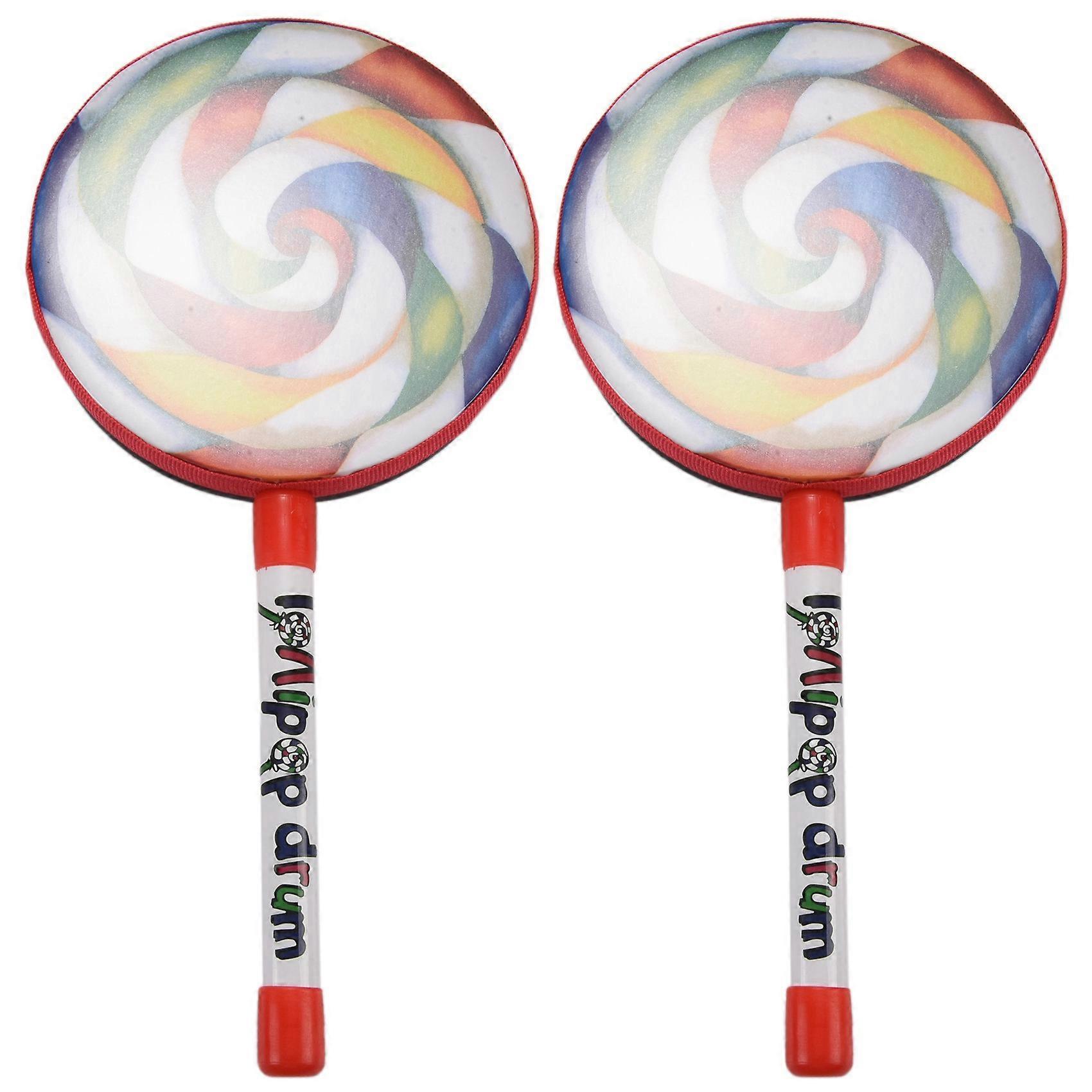 2X Kids Percussion Lollipop Drum, 6Inch