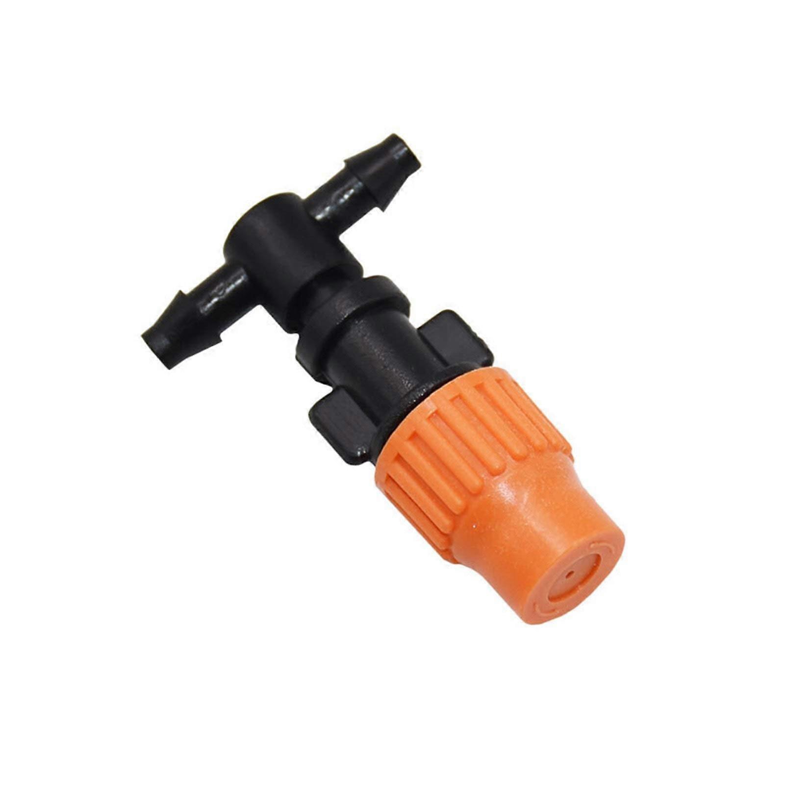 Garden Irrigation System with Orange Atomizing Nozzle Sprinkler, DIY Micro Drip Kit, 60 Pcs