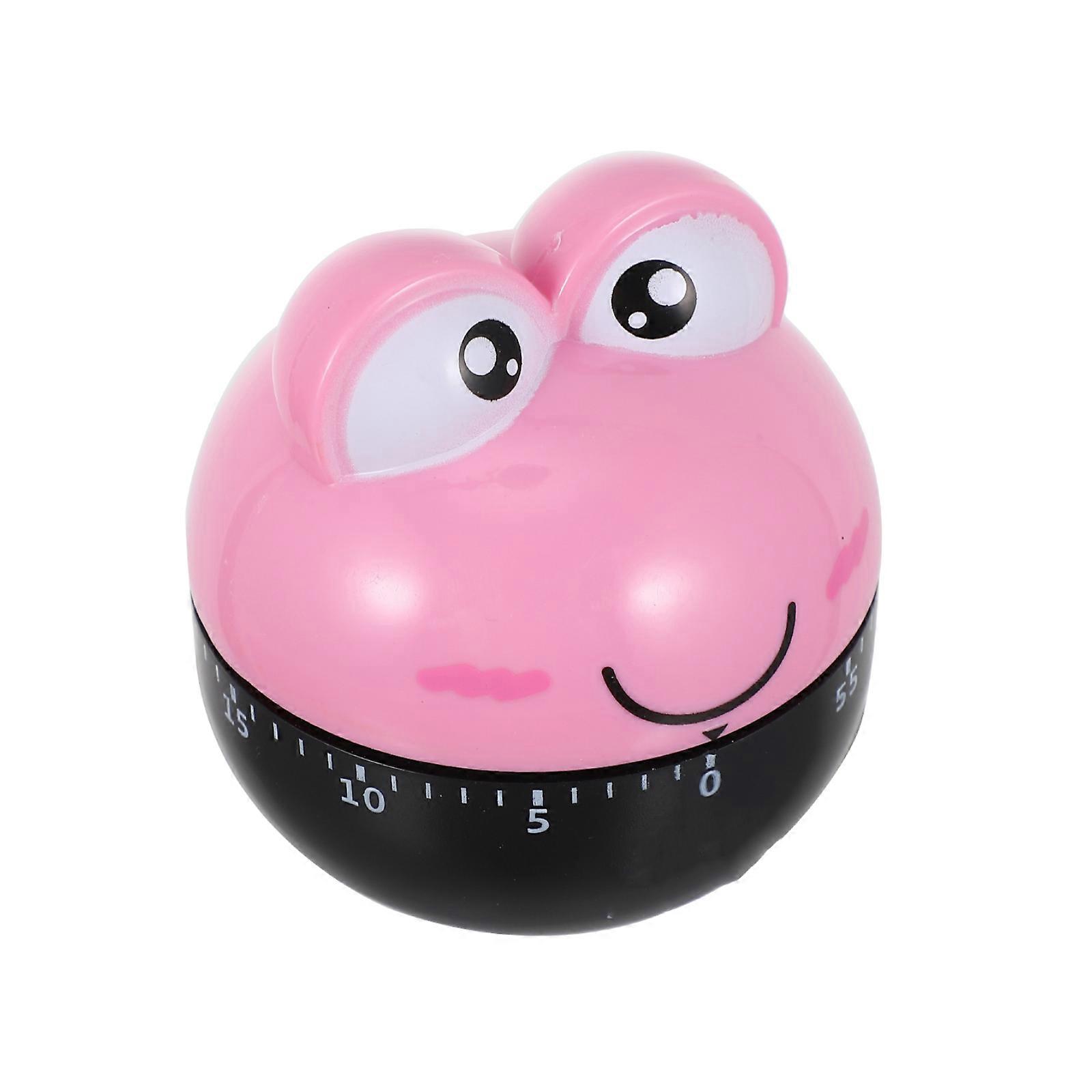 Small Kitchen Timer Mechanical Countdown Timer Home Use Pink 7x7x7cm Loud Alarm 1Pcs