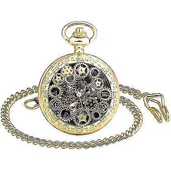 Mekaniskt fickur för män. Vintage fickur. Steampunk Gears-serie 25-26