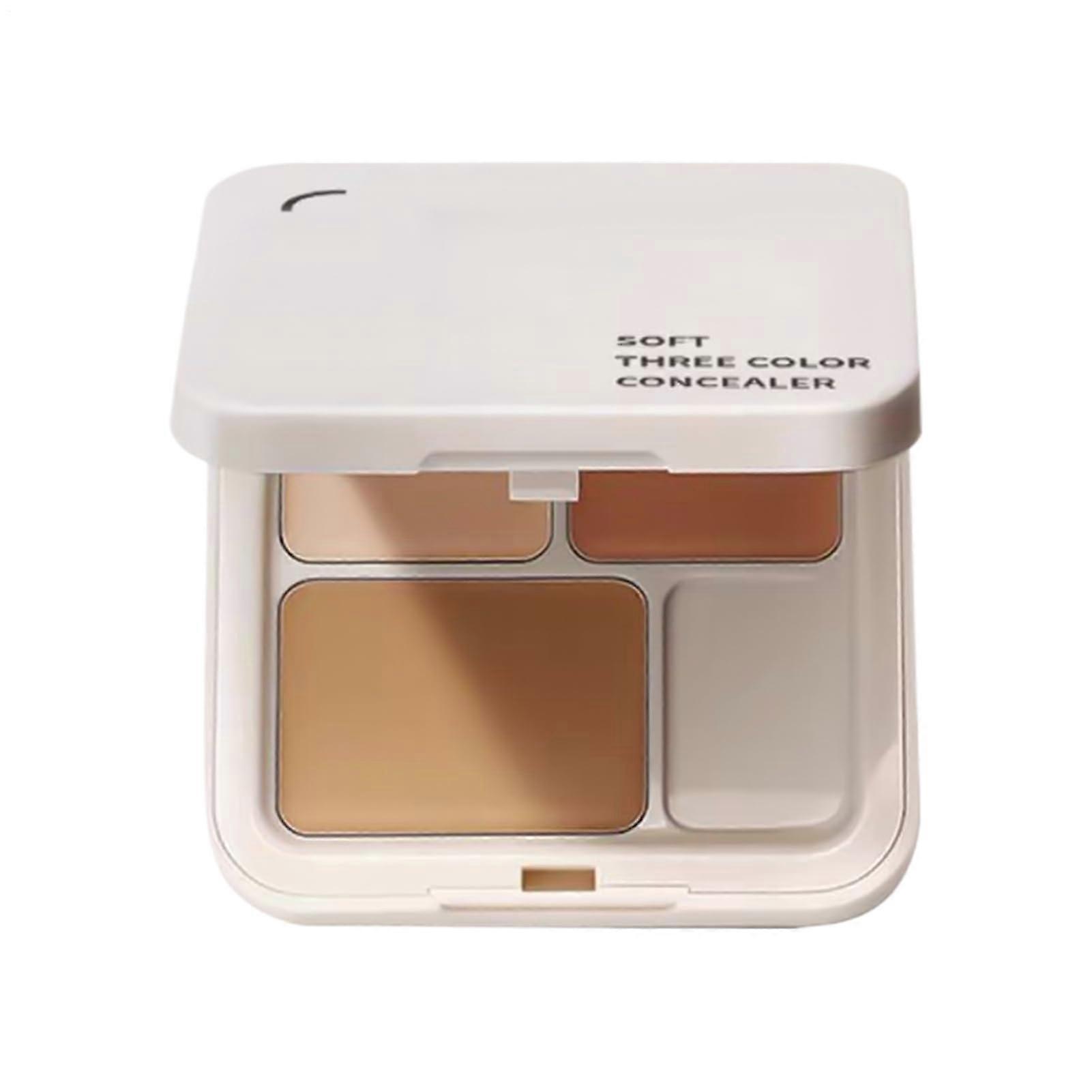Concealer Palette 3 Color Full Coverage Cream Concealer for Dark Circles Redness Contouring