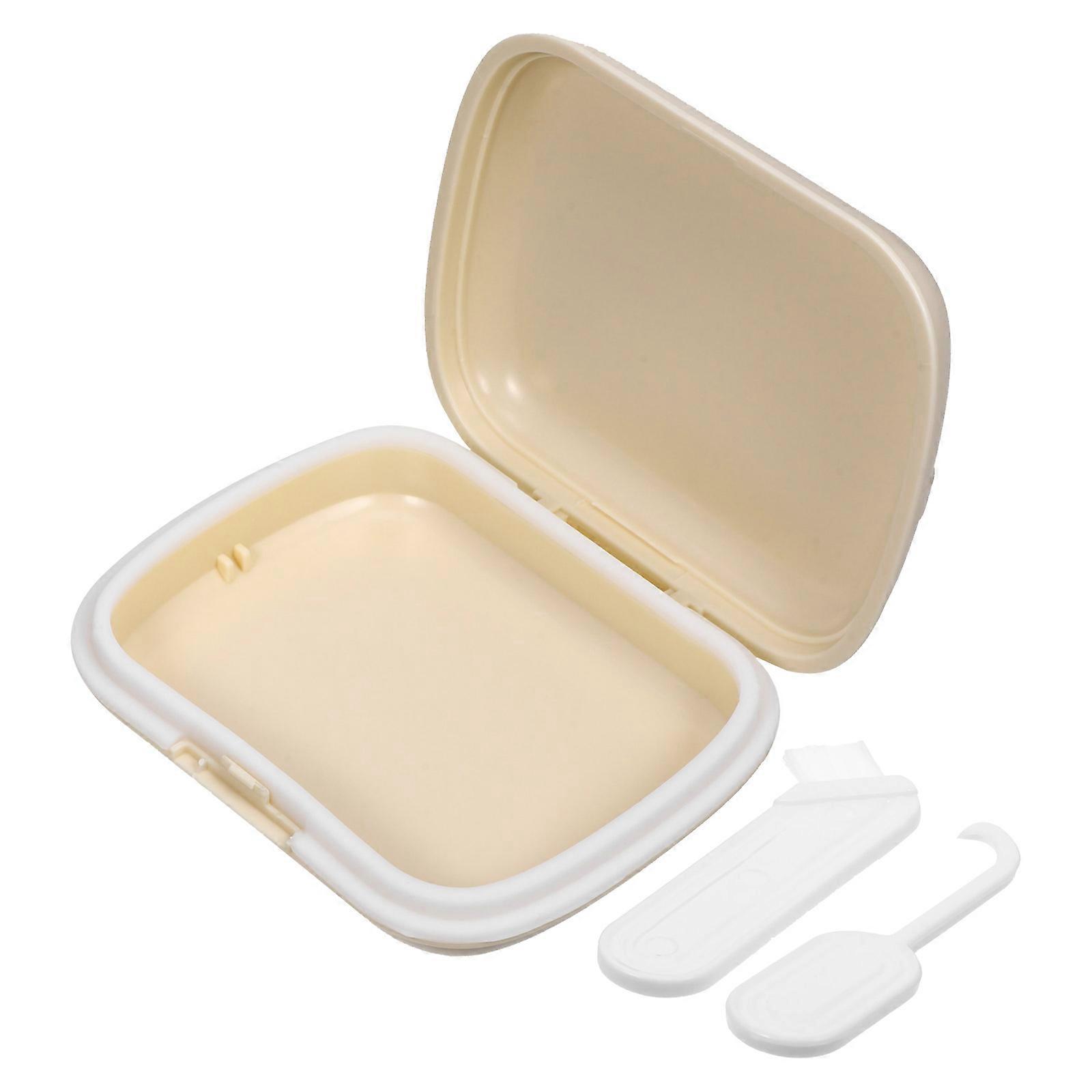 Portable Denture Case White for Storage Use 5Pcs Small Retainer Box