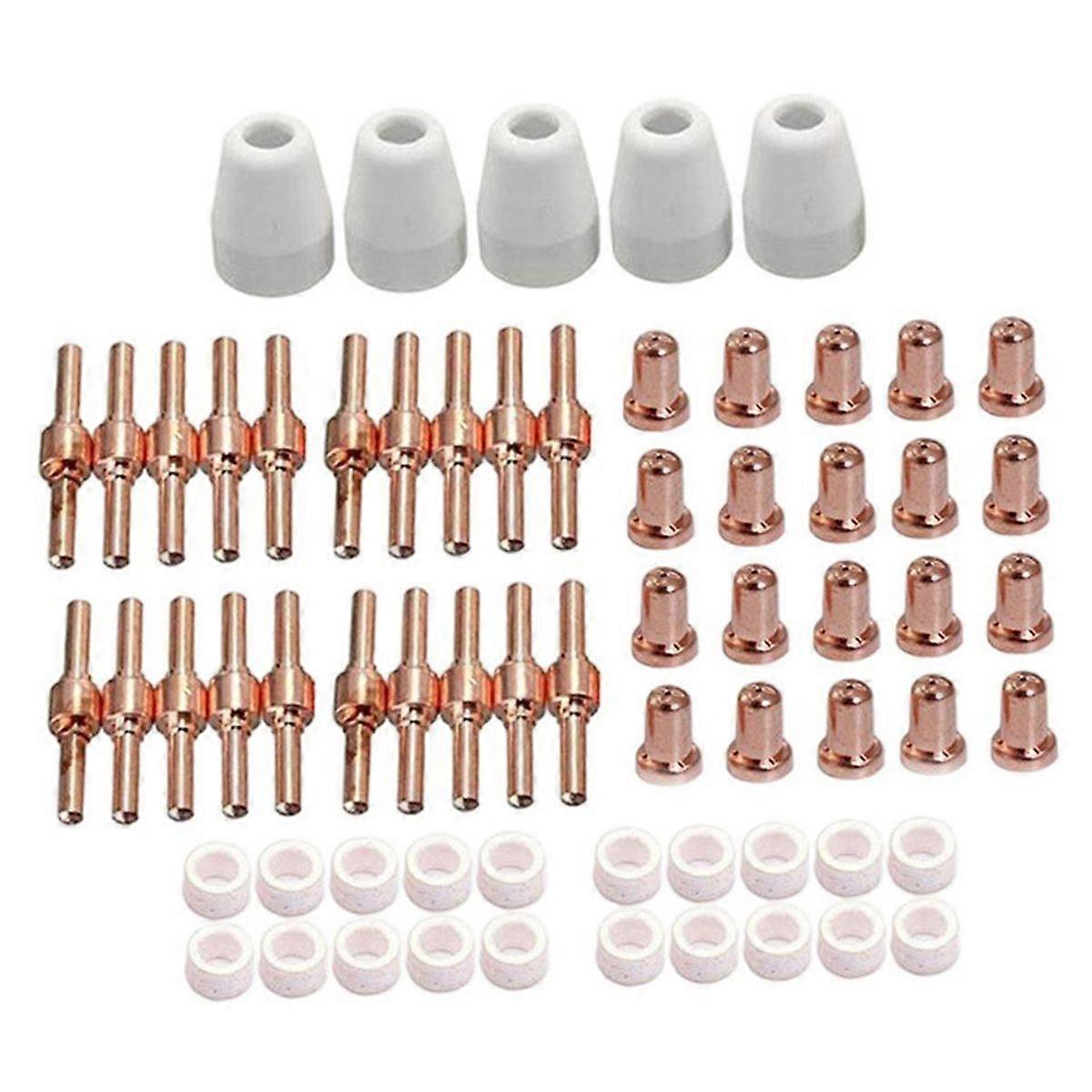 65Pcs Plasma Cutter Tip Electrodes Cup Kit Cut Electrode 40 Nozzles Kit