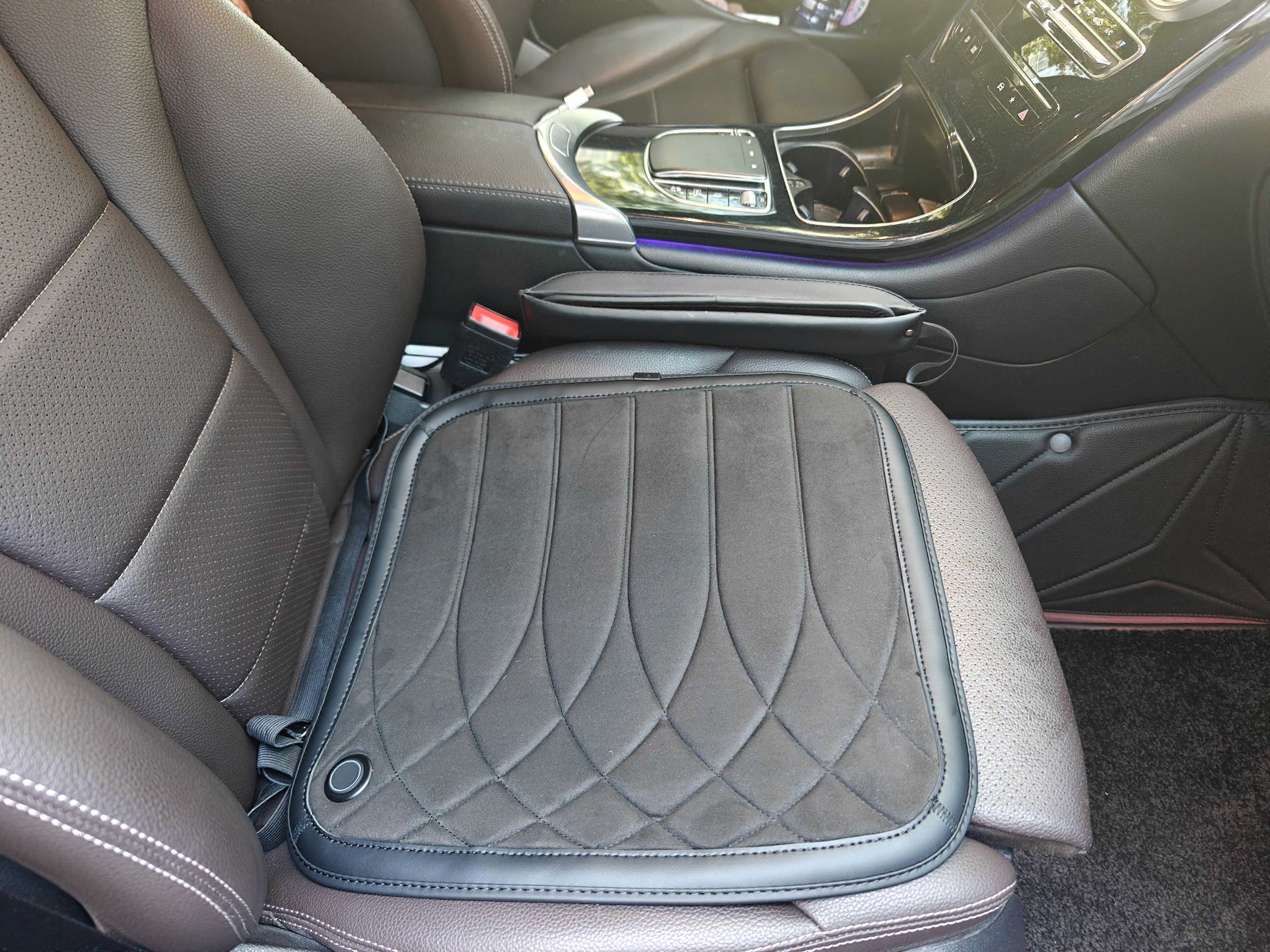 Simple black intelligent temperature- controlled car seat cushion