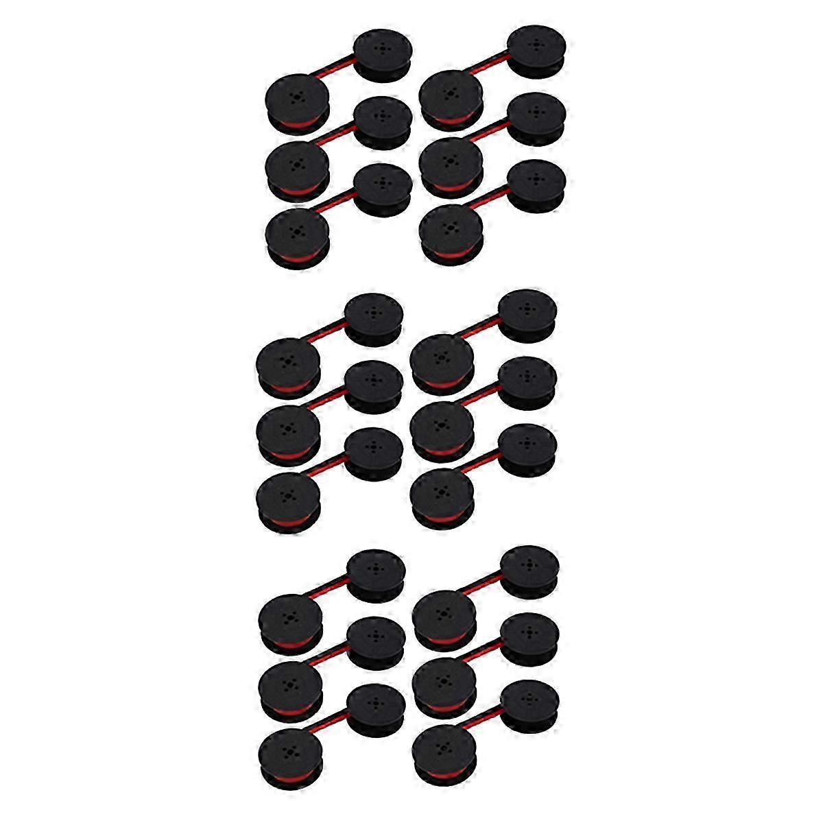 6Pack Typewriter Ribbon Twin Spool Red & Black for Most Typewriter
