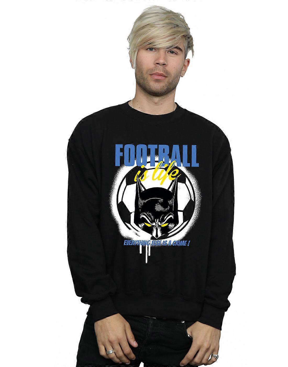 DC Comics férfiak ' s Batman Labdarúgás élet pulóver