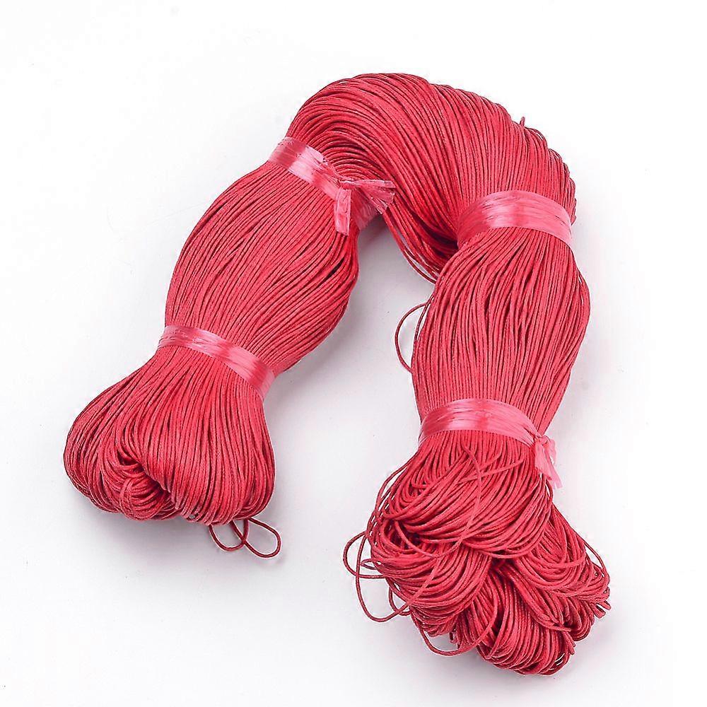 Waxed Cotton Cord Crimson 1mm about 360yard/bundle(330m/bundle)