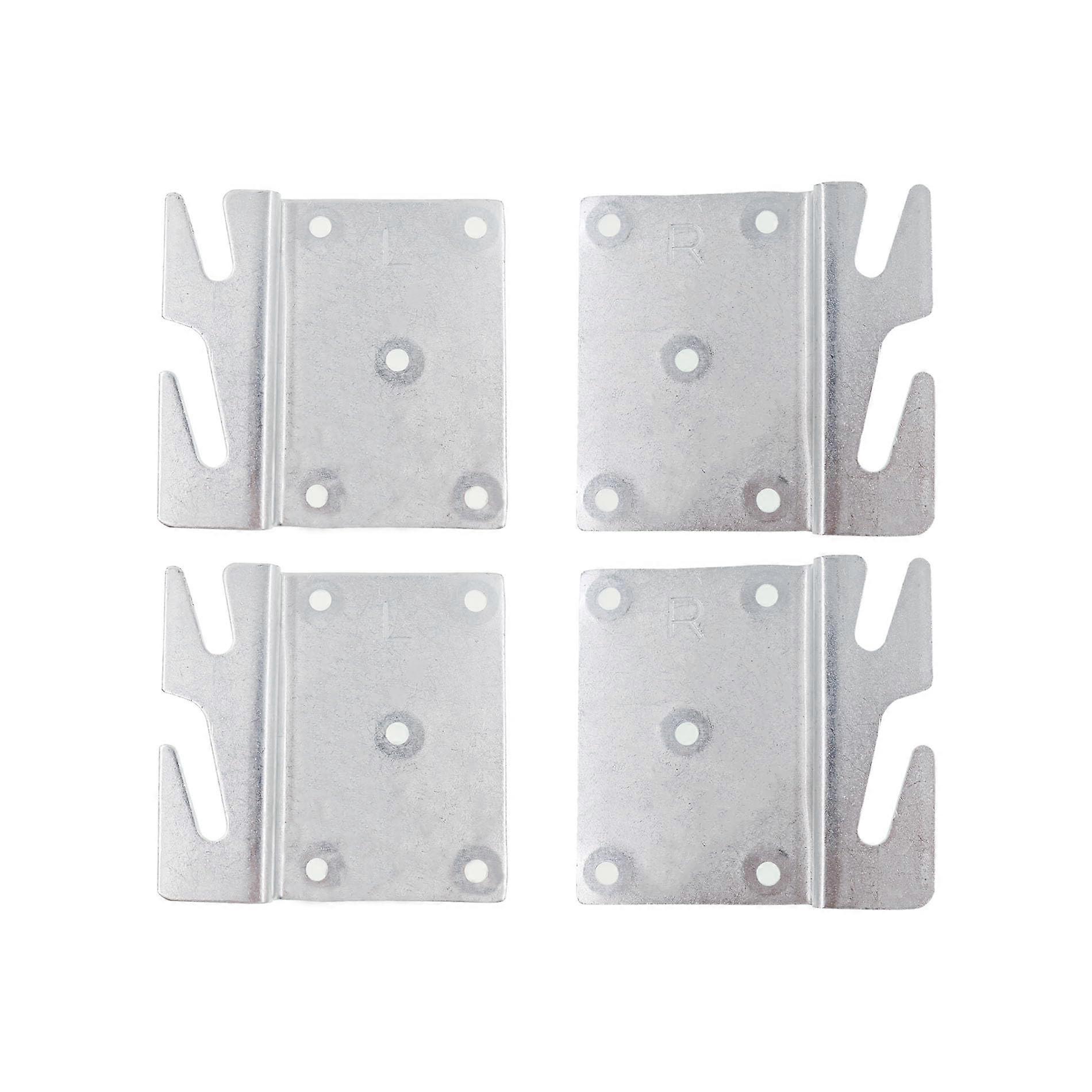 Bed Rail Hook Plates Heavy Duty Bed Frame Replacement Parts Rust Resistant with Screws 2 Pair