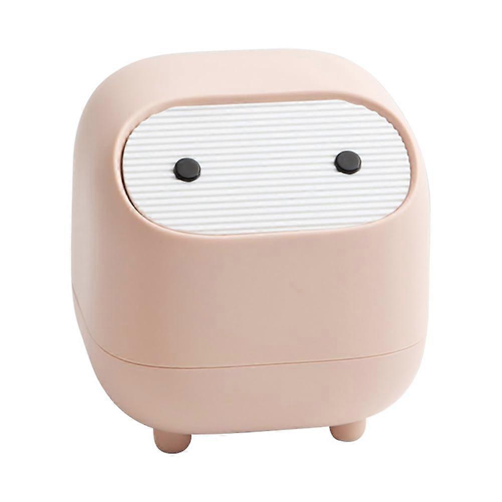 Desktop Trash Can with Lid, Mini DoubleLayer PushButton Waste Bin for Office Desk or Bathroom