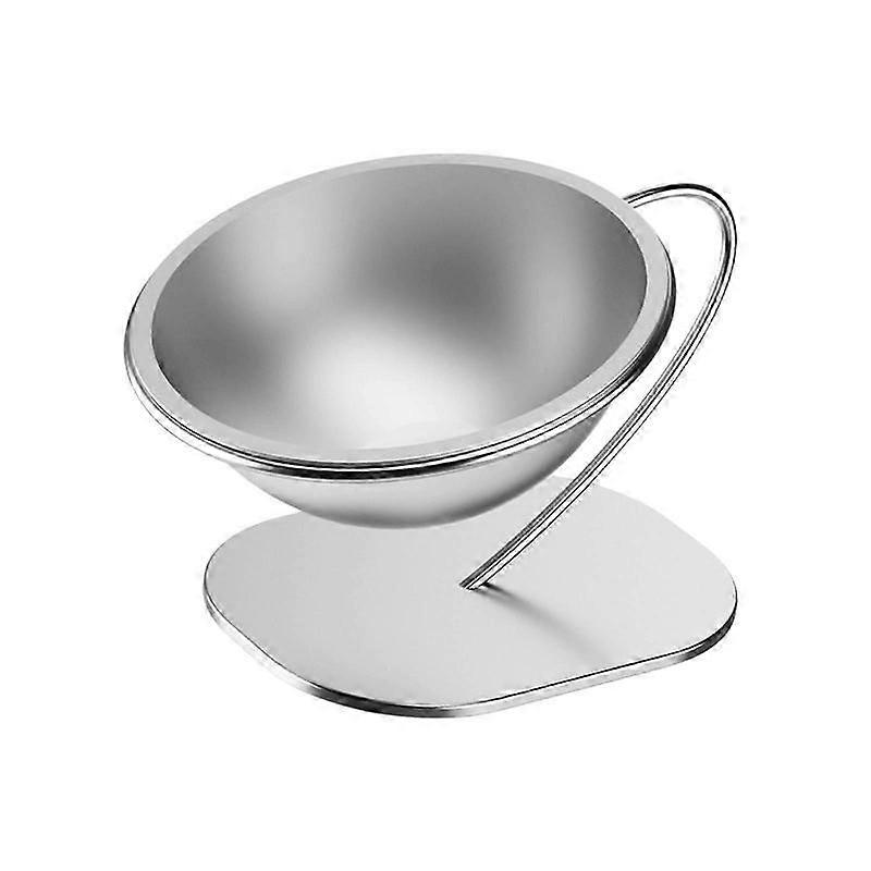 Raised cat food dish with food container