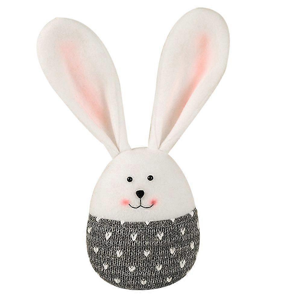 Easter Plush Rabbit Table Decoration Rustic Style Stuffed Bunny Tiered Trays Ornament