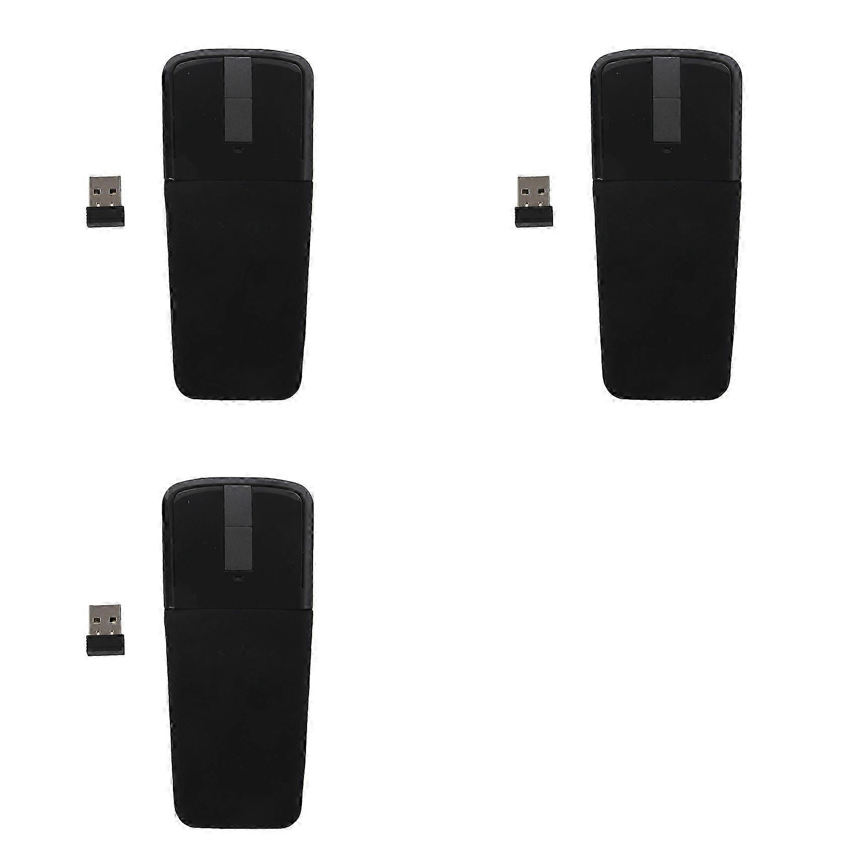 3X 2.4Ghz Foldable Wireless Mouse Folding Arc Touch Slim Mouse Computer Gaming Mouse Mice for Microsoft Surface PC