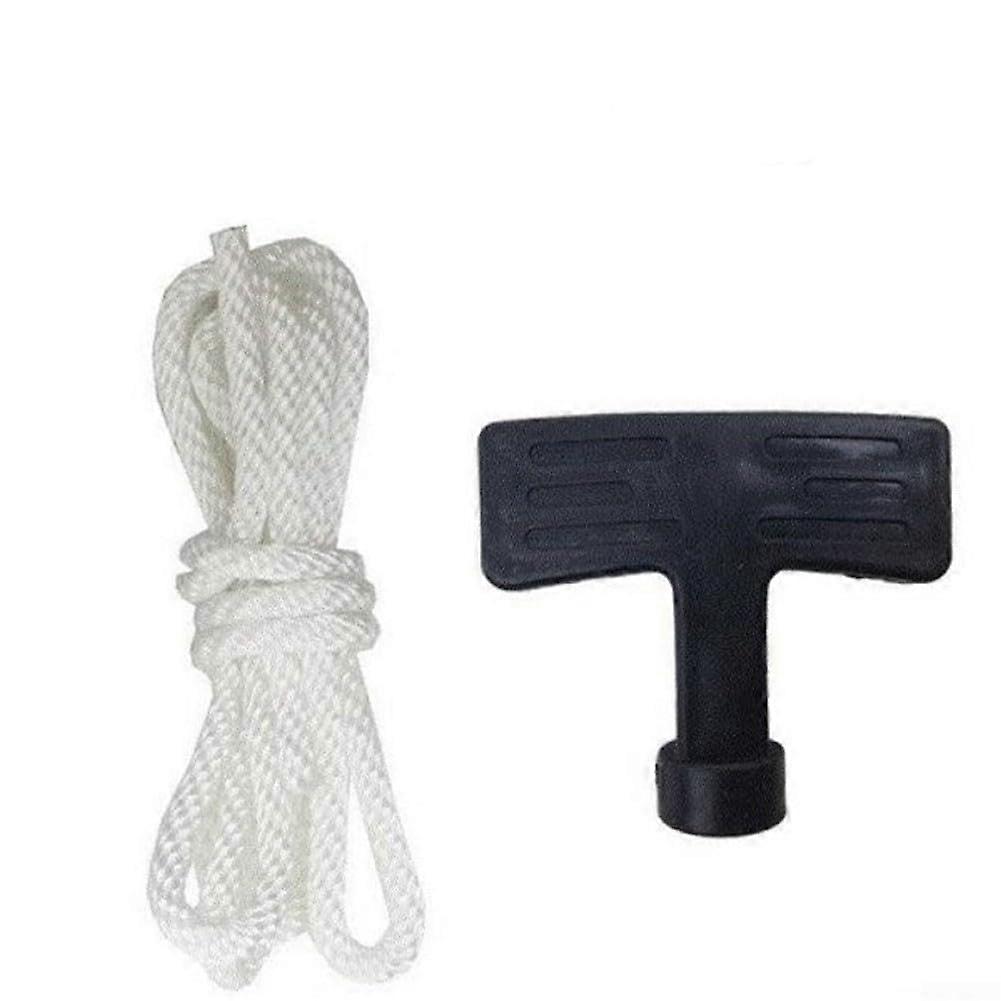 Lawn Mower Starter Handle with Durable Pull Rope for Petrol Engine, Universal Fit, 4mm Black