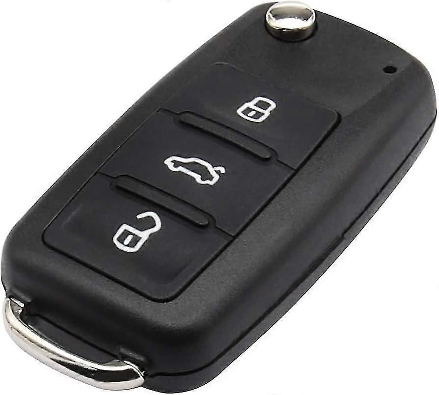 Remote Folding Key Case Replacement Car Shell With Uncut Key Piece (black) (1pcs)
