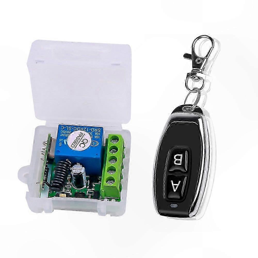 12V Universal Relay Module with Wireless RF Receiver and 2-Channel Remote Control Switch