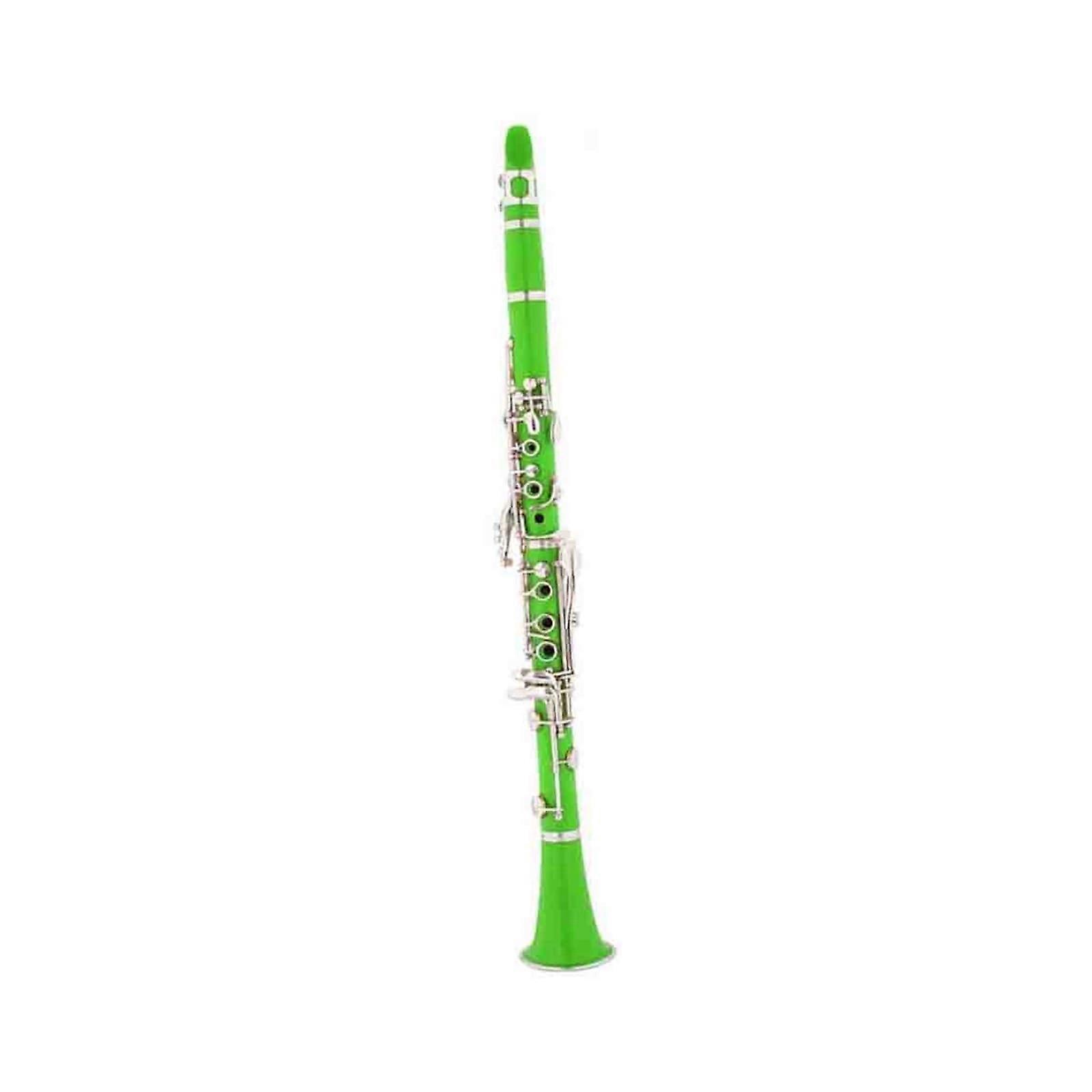 Professional Green Bb Clarinet with Bright Resonant Tone and Stable Responsive Playability