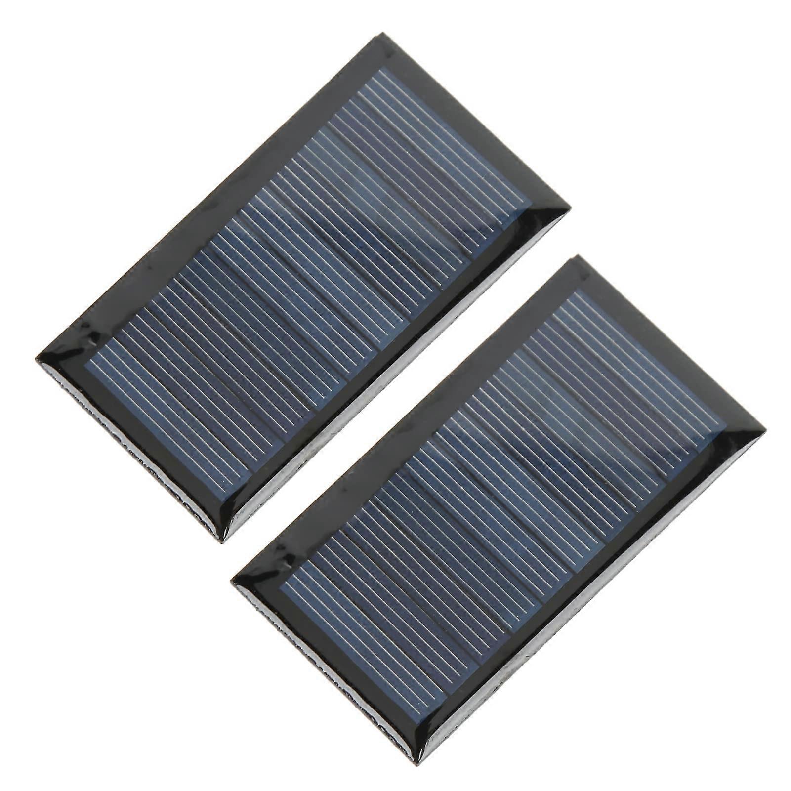 5V Polysilicon Solar Panel 0.3W 2Pcs  Conversion for DIY Projects and Outdoor Lighting