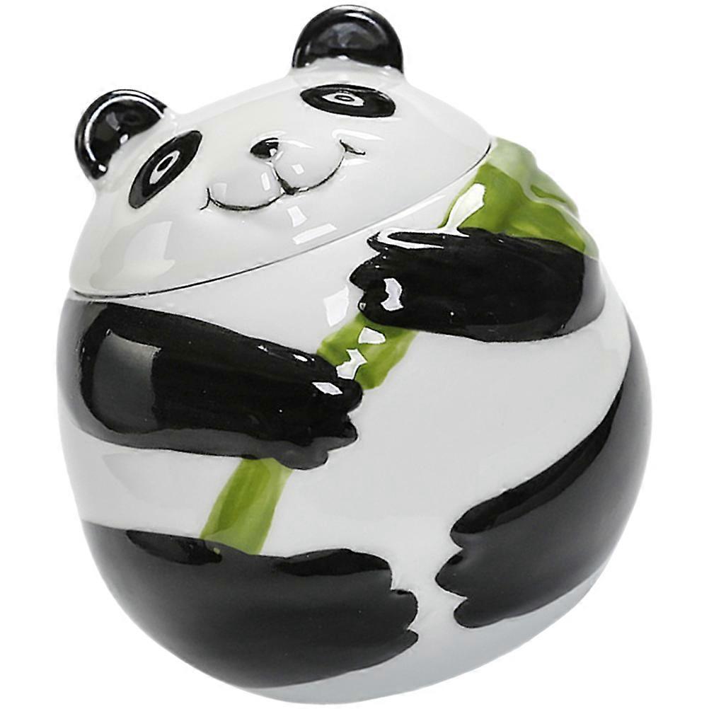 Panda Ceramic Tea Container for Sealed Storage with Lid 250Ml Kitchen Jar