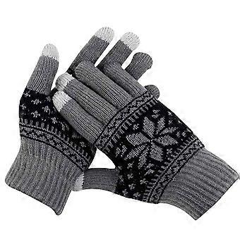 Gants tricotés pour femmes, compatibles avec les écrans tactiles, pour rester au chaud