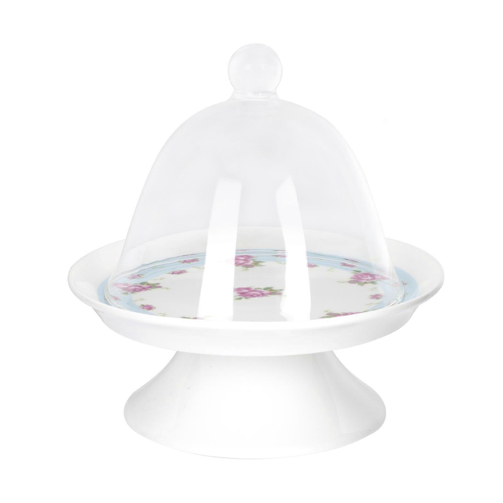 Cake Display Stand Covered Cake Holder for Home Use 1Set Dustproof Storage Plate