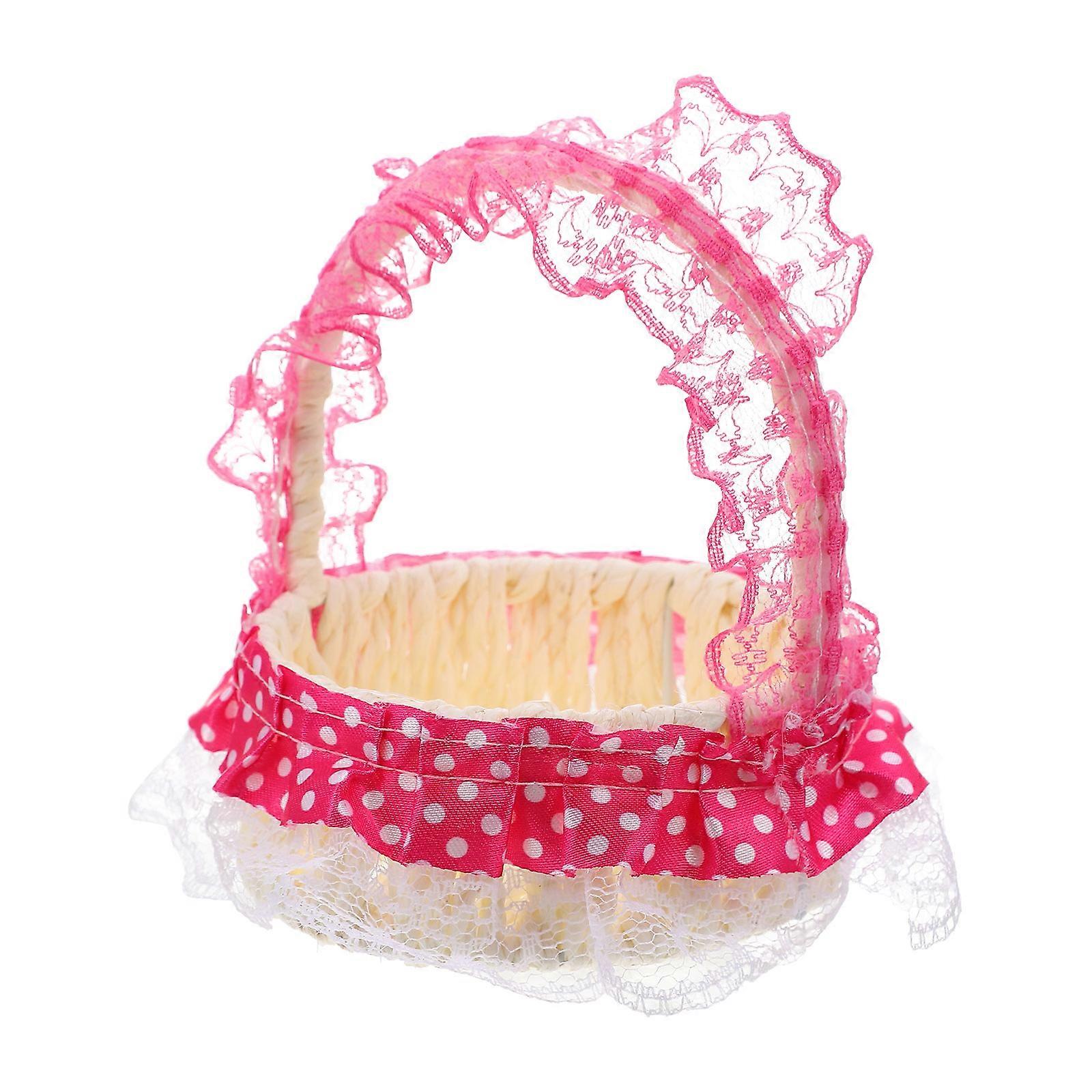 Woven Flower Basket for Decoration with Handheld Design