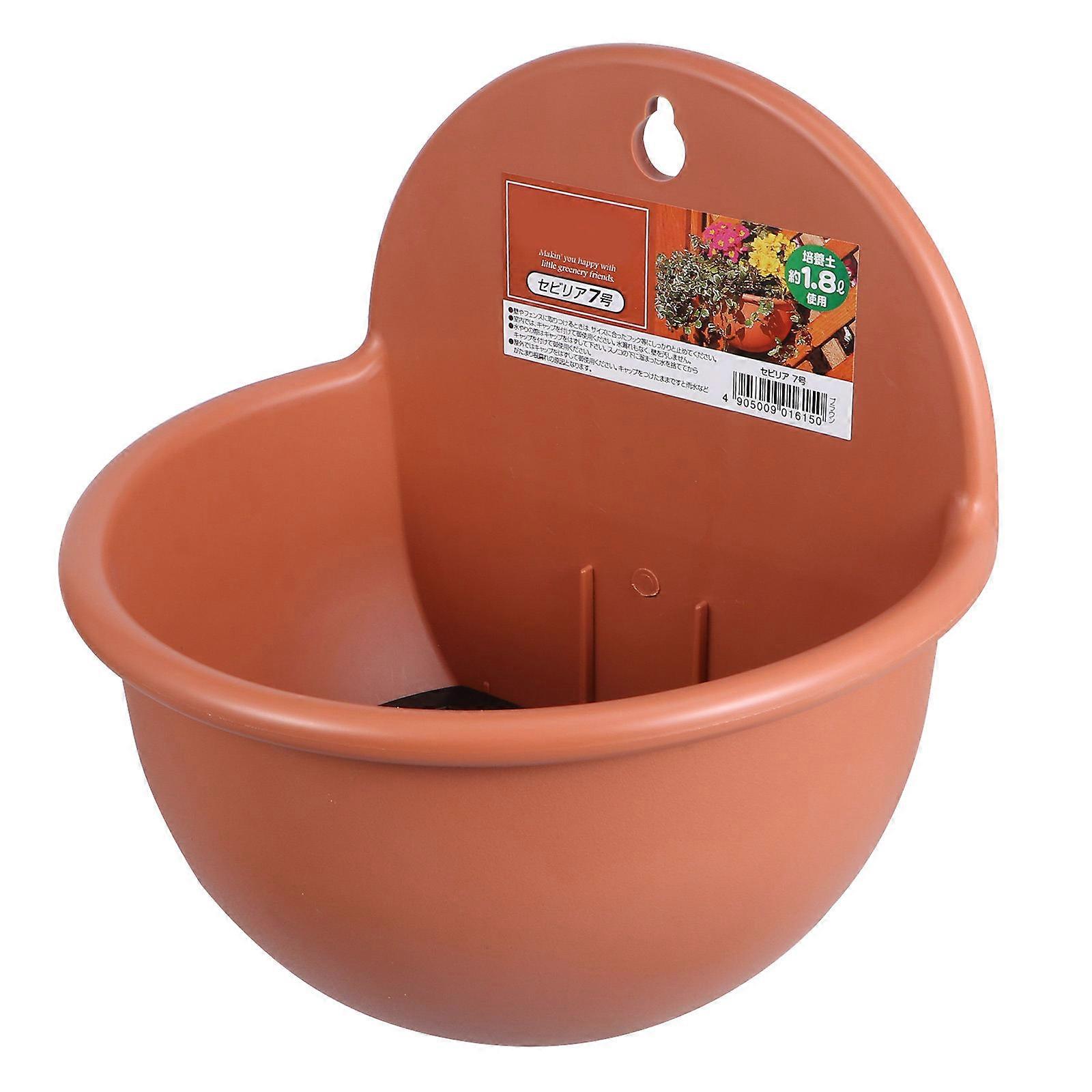 Wall Mounted Flower Pot Plastic Simulated Pottery Type for Decoration 1Pcs