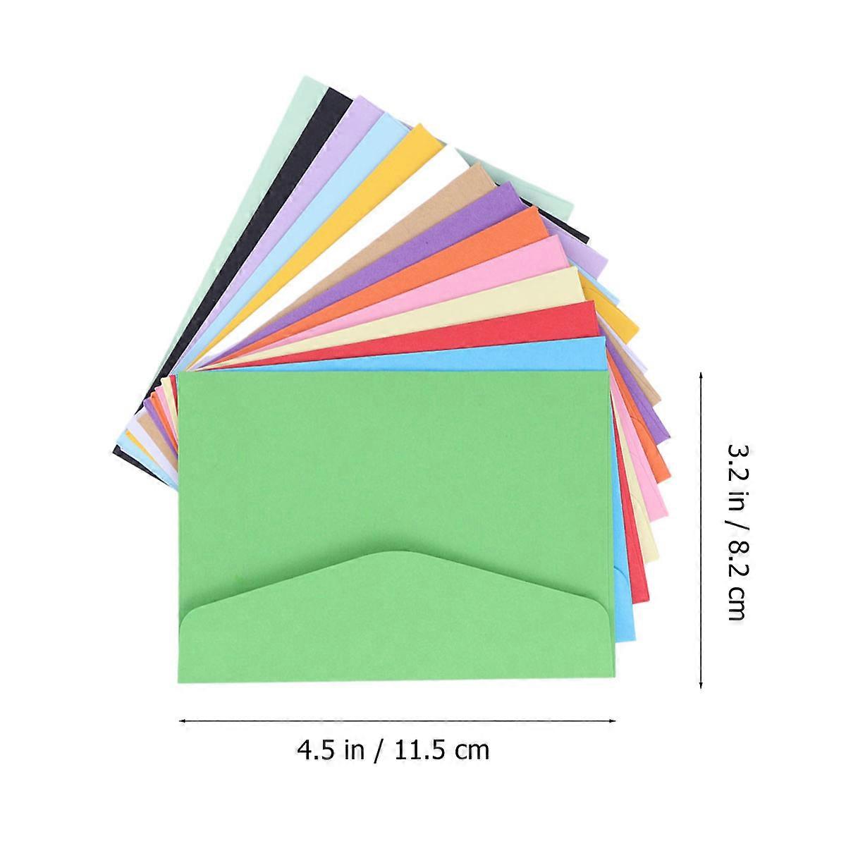Assorted Color Mini Envelopes for Office Use 140Pcs Solid Color Envelopes