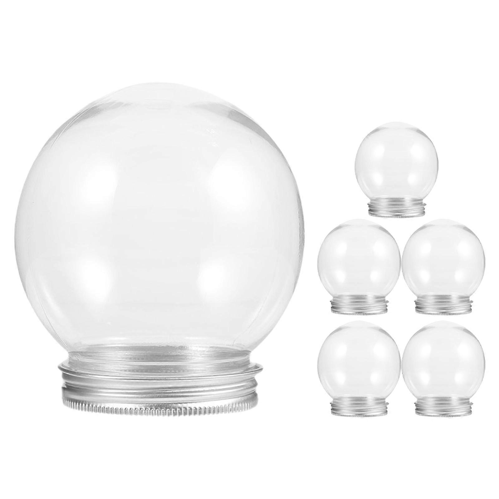 Clear DIY Snow Globe Water Globe for Storage 6Pcs Set