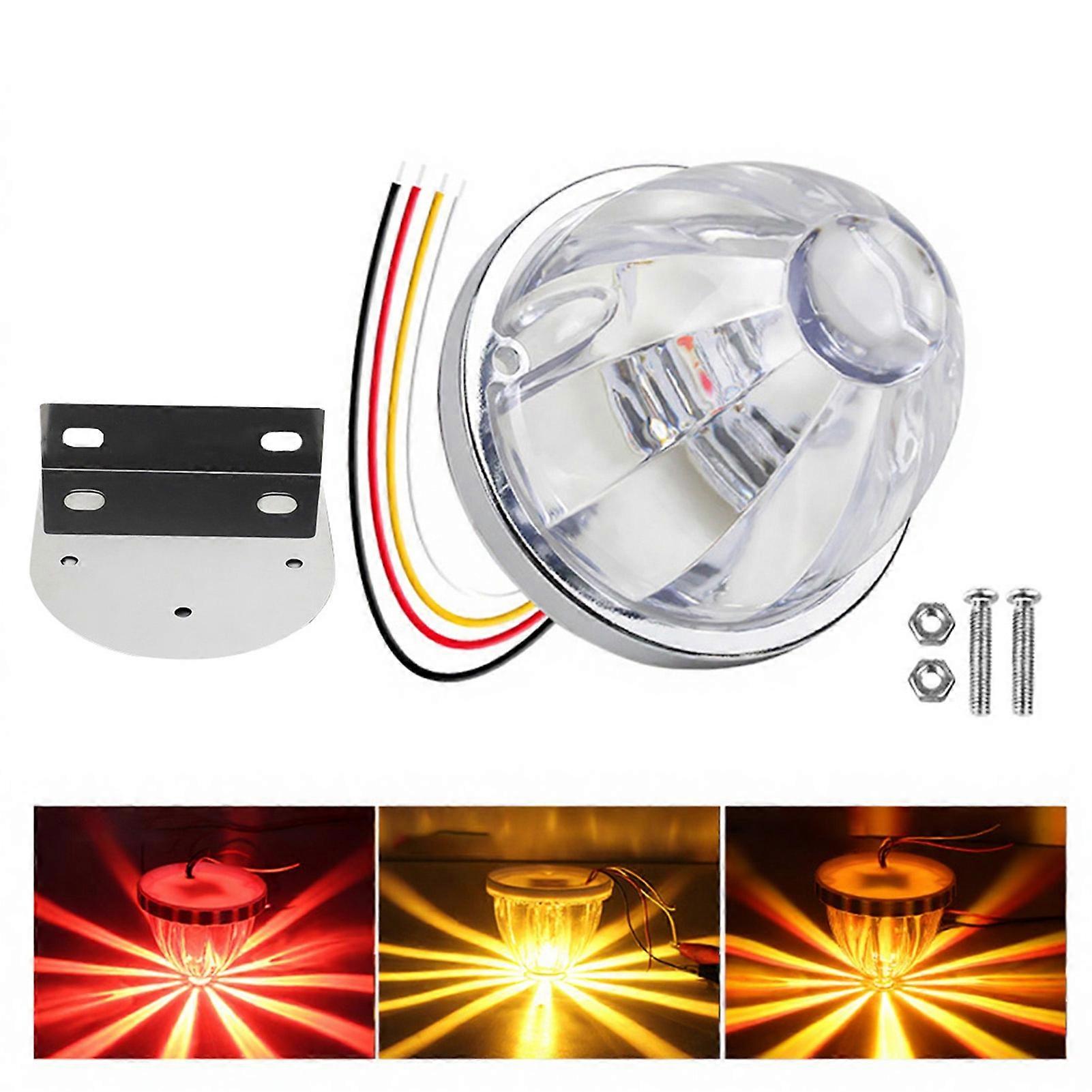 LED Watermelon Marker Light with Bracket Watermelon-Shaped Side Markering Lamp Indicator for Trailer