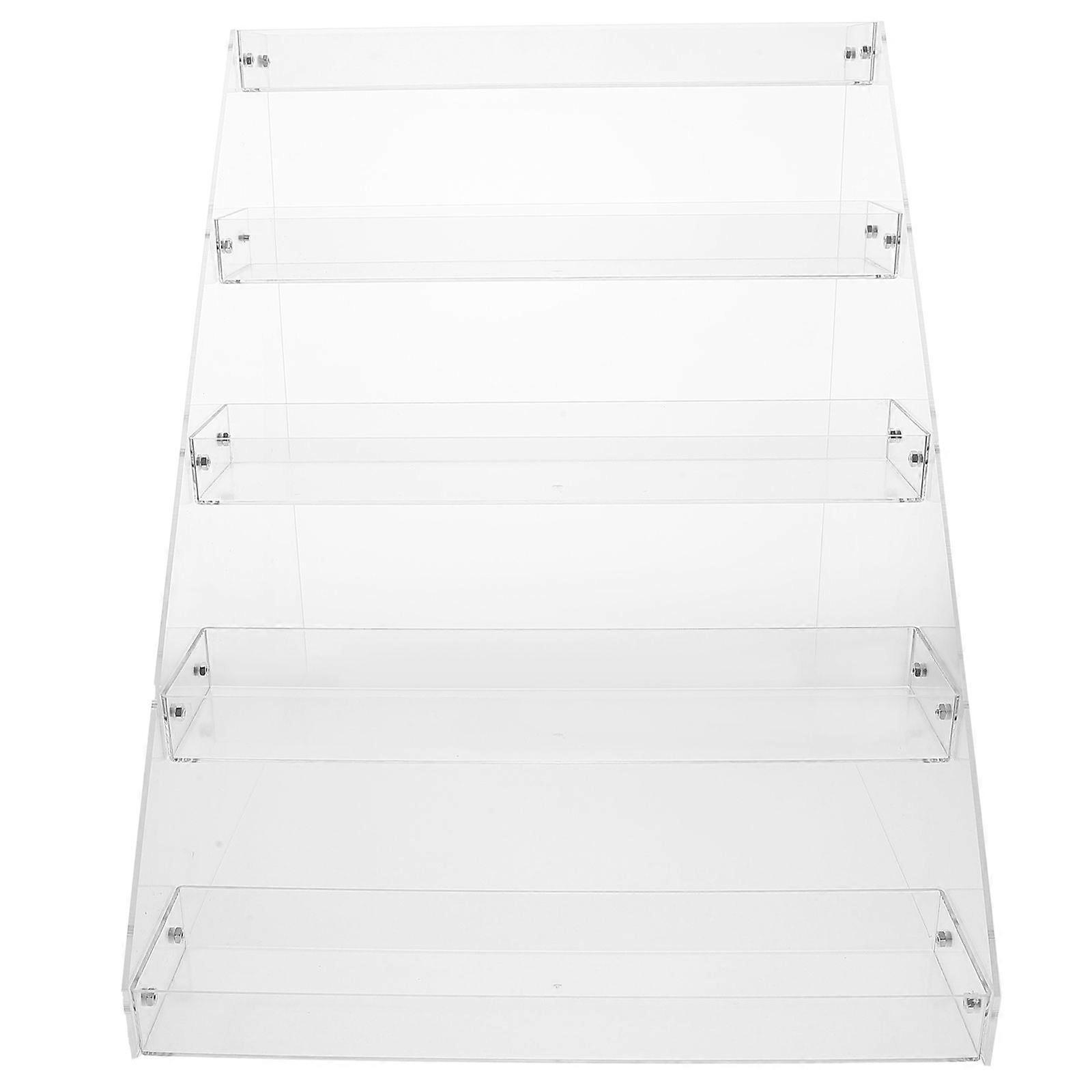 Acrylic Display Riser Multi-functional Desktop Beverage Storage Shelf Stand Drinks Organizer