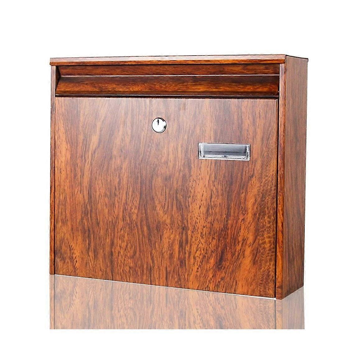 Wall Mount Mailbox with Lockable Front Access and 2 in 1 Trash Bin Combo for Outdoor Use