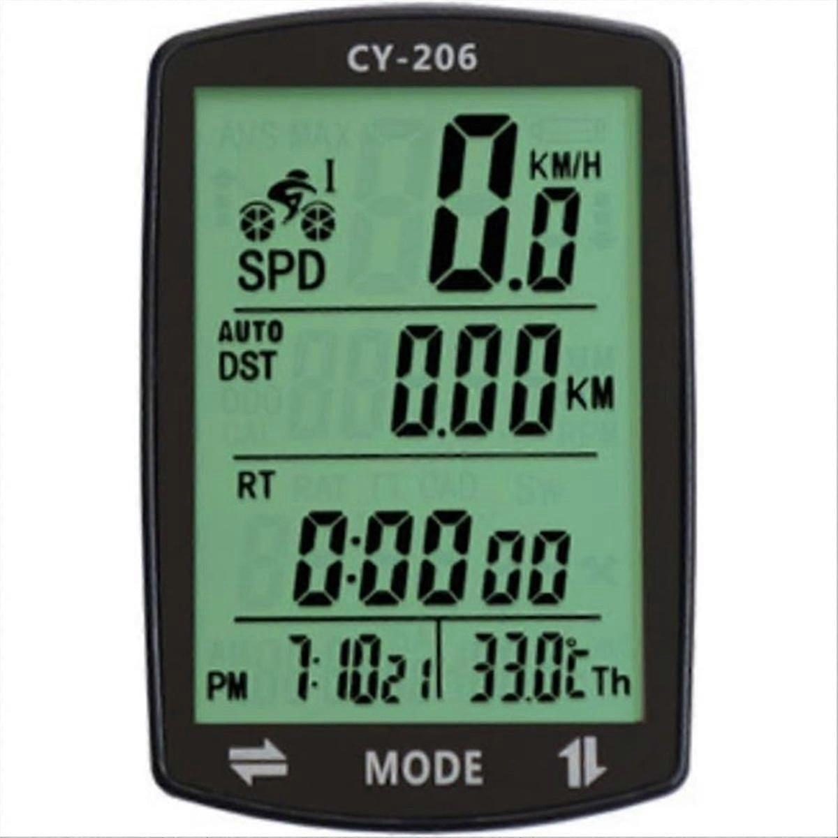 Bicycle Speedometer and Odometer Wireless Waterproof Cycle Bike Computer Multi-Functions Bike Timer