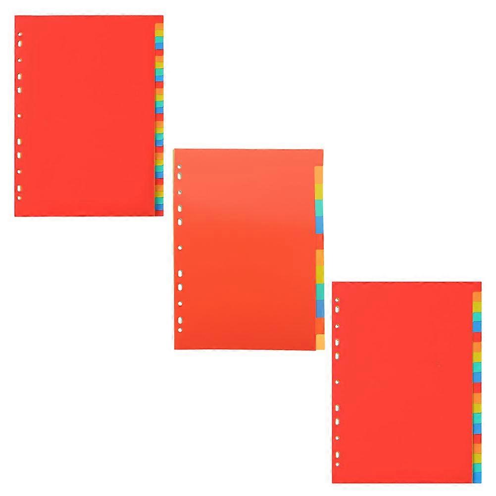 Folder Dividers A4 Colored Binder Dividers for Notebook 9Sets Assorted Color