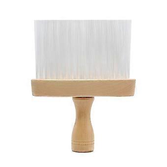 Nylon Hair Brush Wooden Handle for Hair Cleaning 3Pcs Pack Light Brown