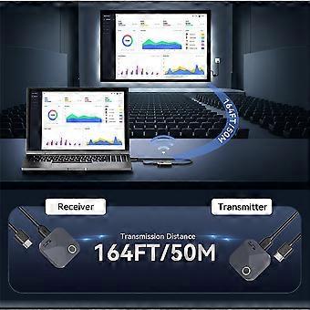Trasmettitore video wireless compatibile con HDMI da 50 m, dongle per mirroring dello schermo, estensore di trasmissione immagini wireless HD 1080p