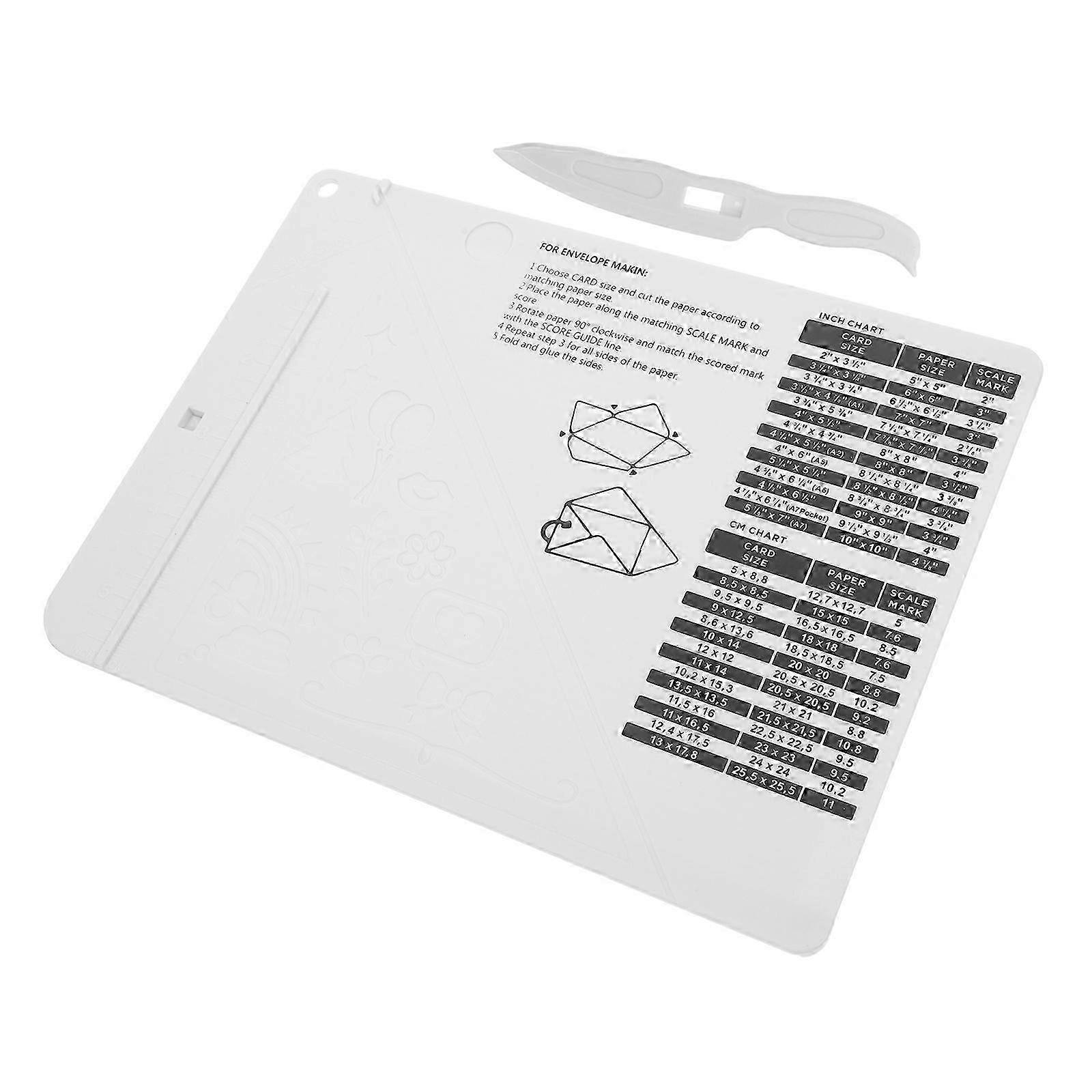Multi-Use Envelop Fold Tool For DIY Projects And Crafting Tools White ABS Material 1 Set