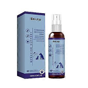 Animal Odor Eliminator Spray, Dog Estrus Odor Control Spray, Gentle Pet Deodorizer for Dogs in Heat, 100ml