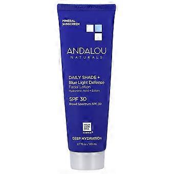 Andalou Naturals, Deep Hydration, Daily Shade + Blue Light Defense Facial Lotion, SPF 30, 2.7 fl oz 