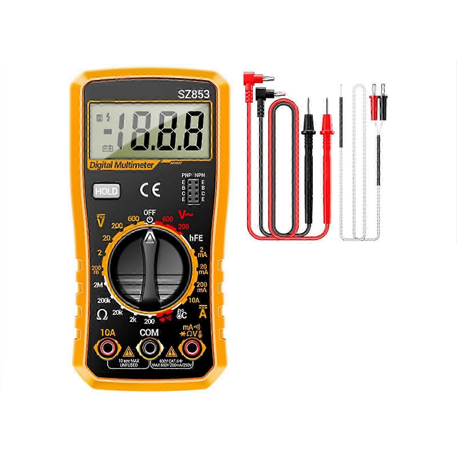 Professional Digital Multimeter With Data Hold Function And Adjustable Stand compatible with Easy Reading In Various Angles