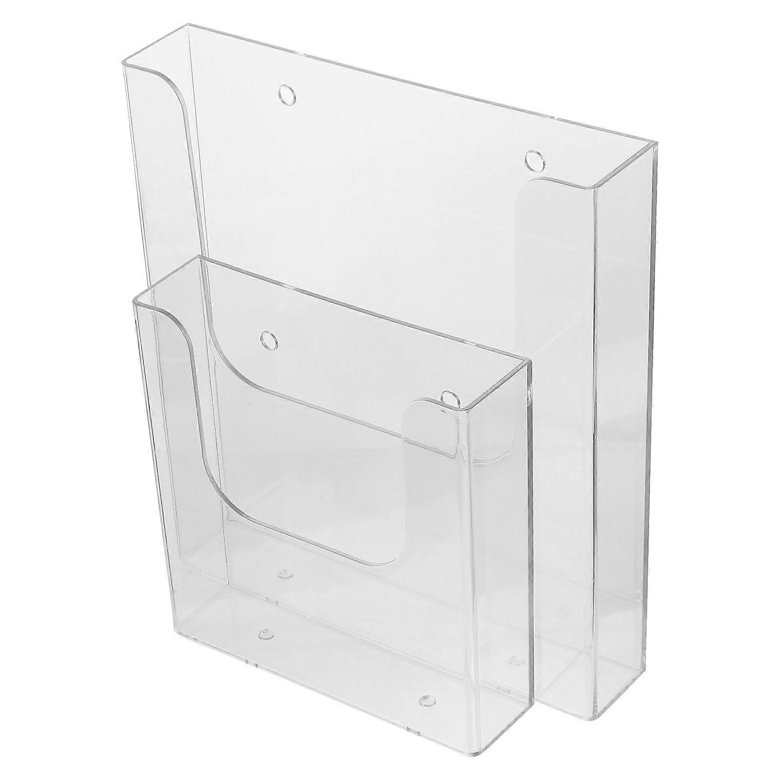 2Pcs Wall-mounted Document Organizer Practical File Holder File Paper Display Rack