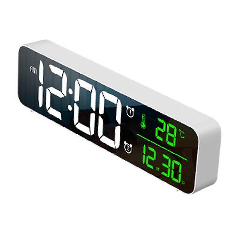 Digital Alarm Clock, Led Alarm Clock Digital Mirror Wall Clock
