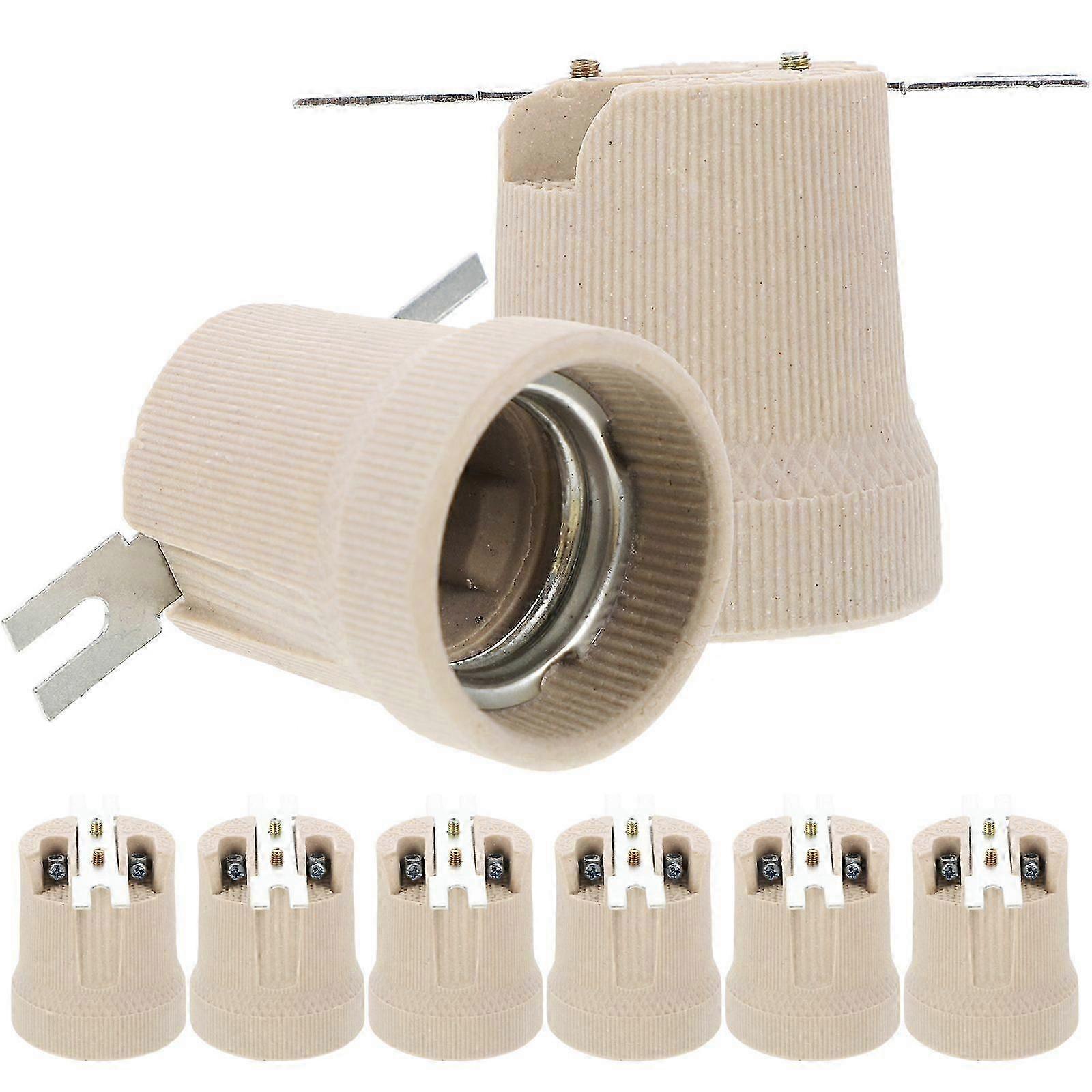 12pcs Candelabra Socket Replacement E27 Screw Lamp Socket Lamp Holder Bulb Base