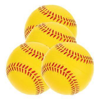 Training Baseballs PU Sponge Training Ball for Playing 4Pcs Yellow Group
