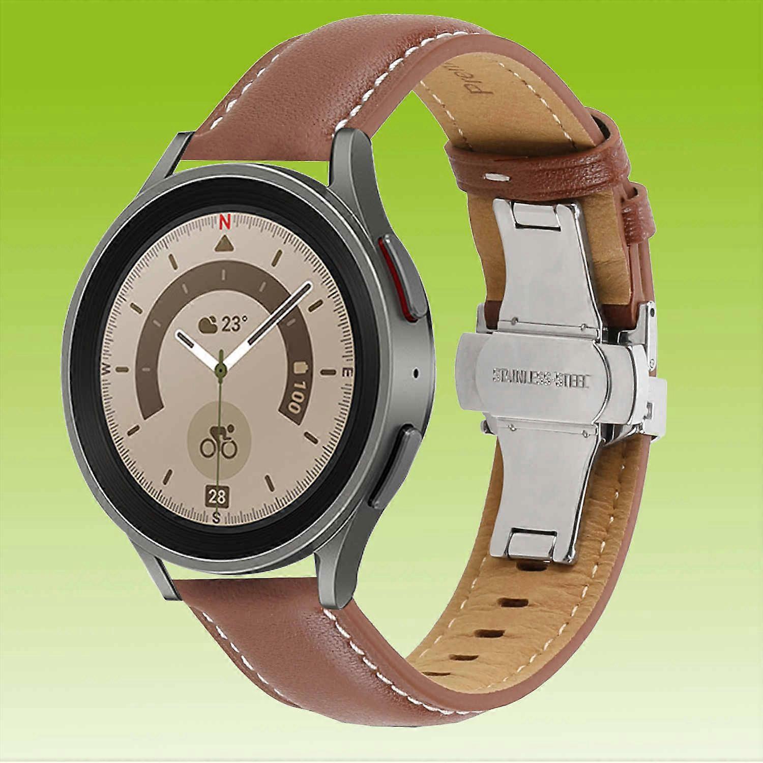 Faux Leather Strap for Samsung Galaxy Watch FE 6 5 4 Normal Pro Classic all sizes