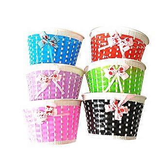 3Pcs Kids Bike Basket Front Basket with Hand Woven Plastic Material