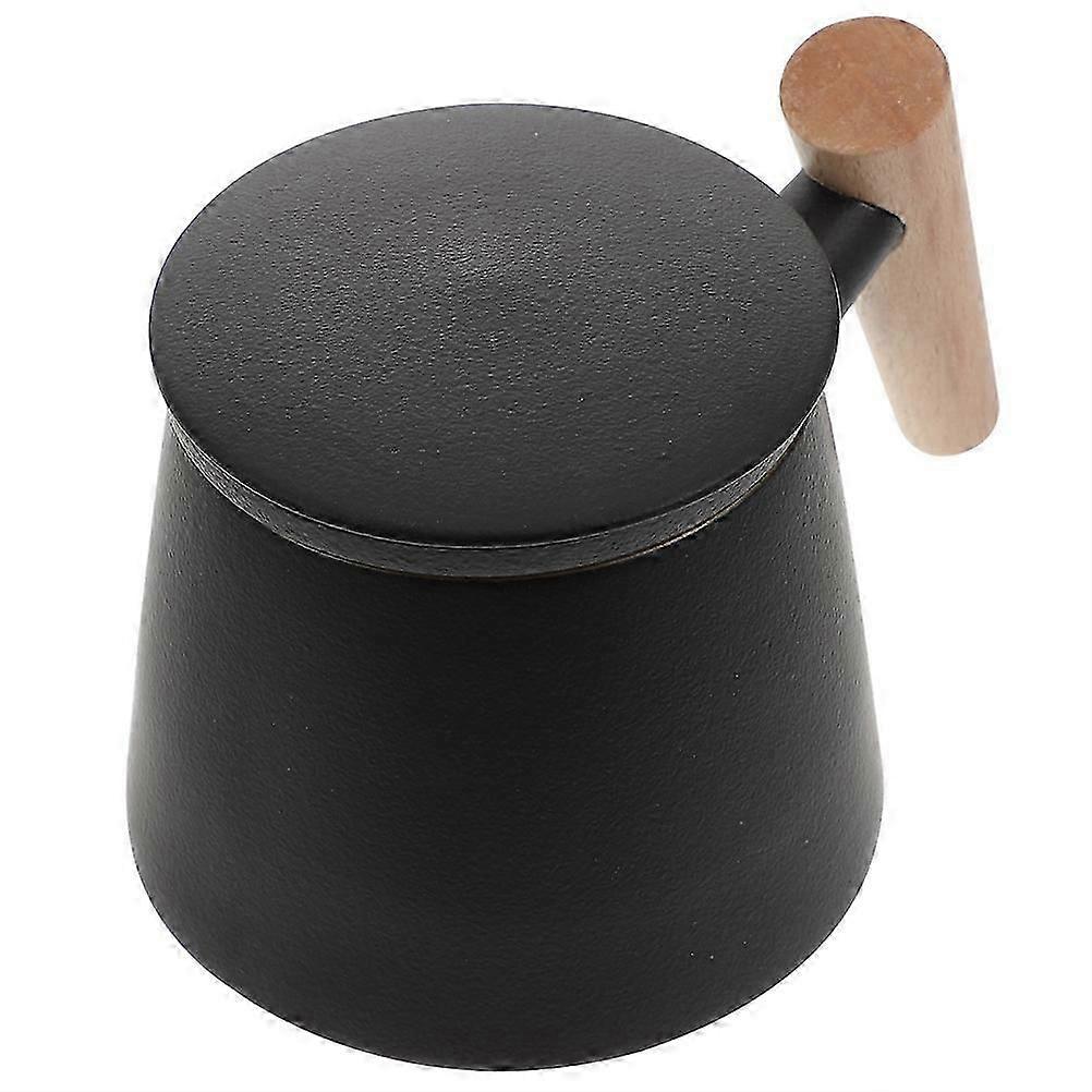 Black Ceramic Tea Cup with Filter for Home Use 1Set Tea Drinking Cup
