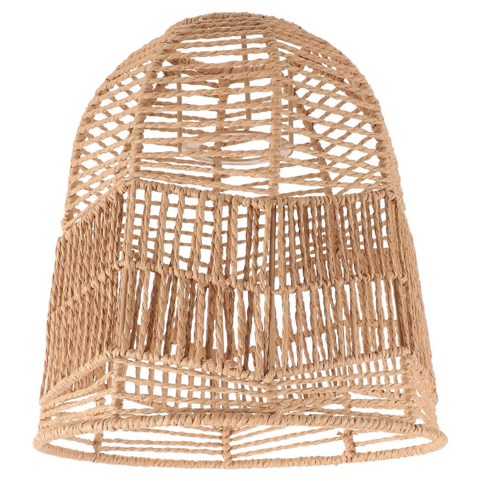 Small Lampshade E27 Base Indoor Light Cover Paper Weaving Ceiling Light Shade
