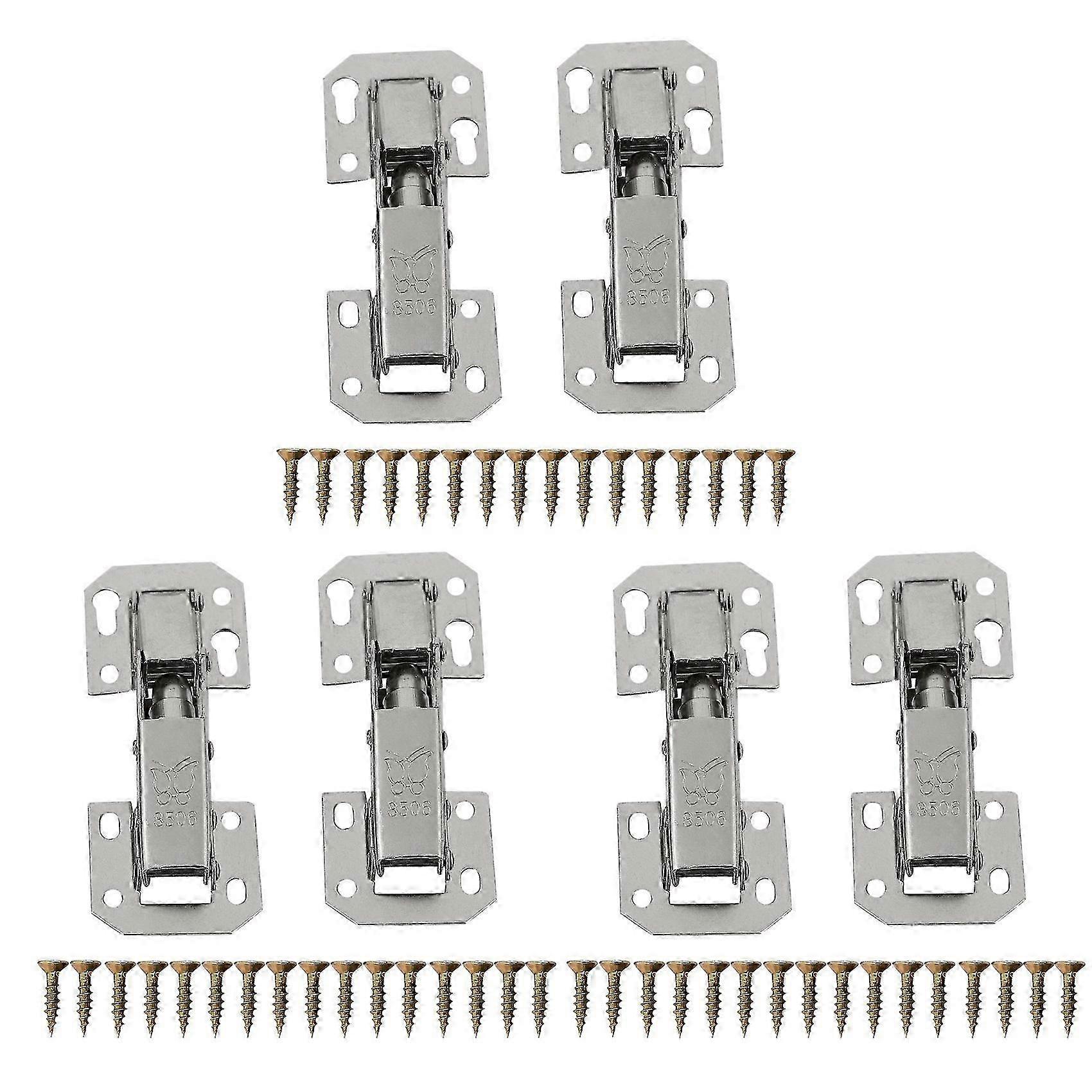 6Pcs Soft Close Kitchen Cupboard Cabinet Wardrobe 90Degree Door Hinges & Screws