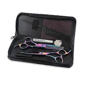 Haarschneide-Scheren-Set, Friseur Haarschneide-Schere Ausdünnung Schere Scharfe Klingen Friseur-Haarschnitt